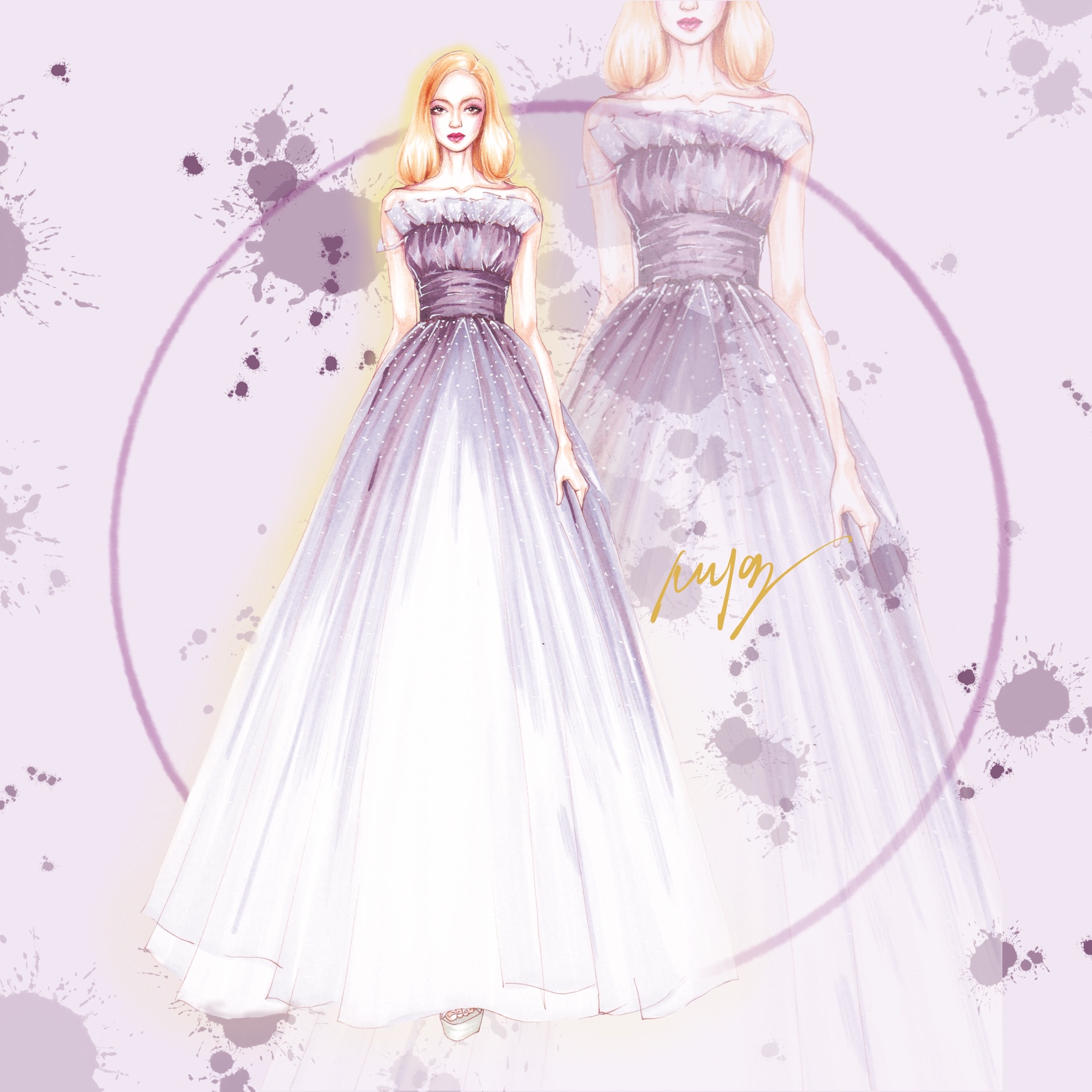 ShiniUni 原创婚纱手绘图分享 - ShiniUni婚纱礼服高级定制设计 - 设计师品牌