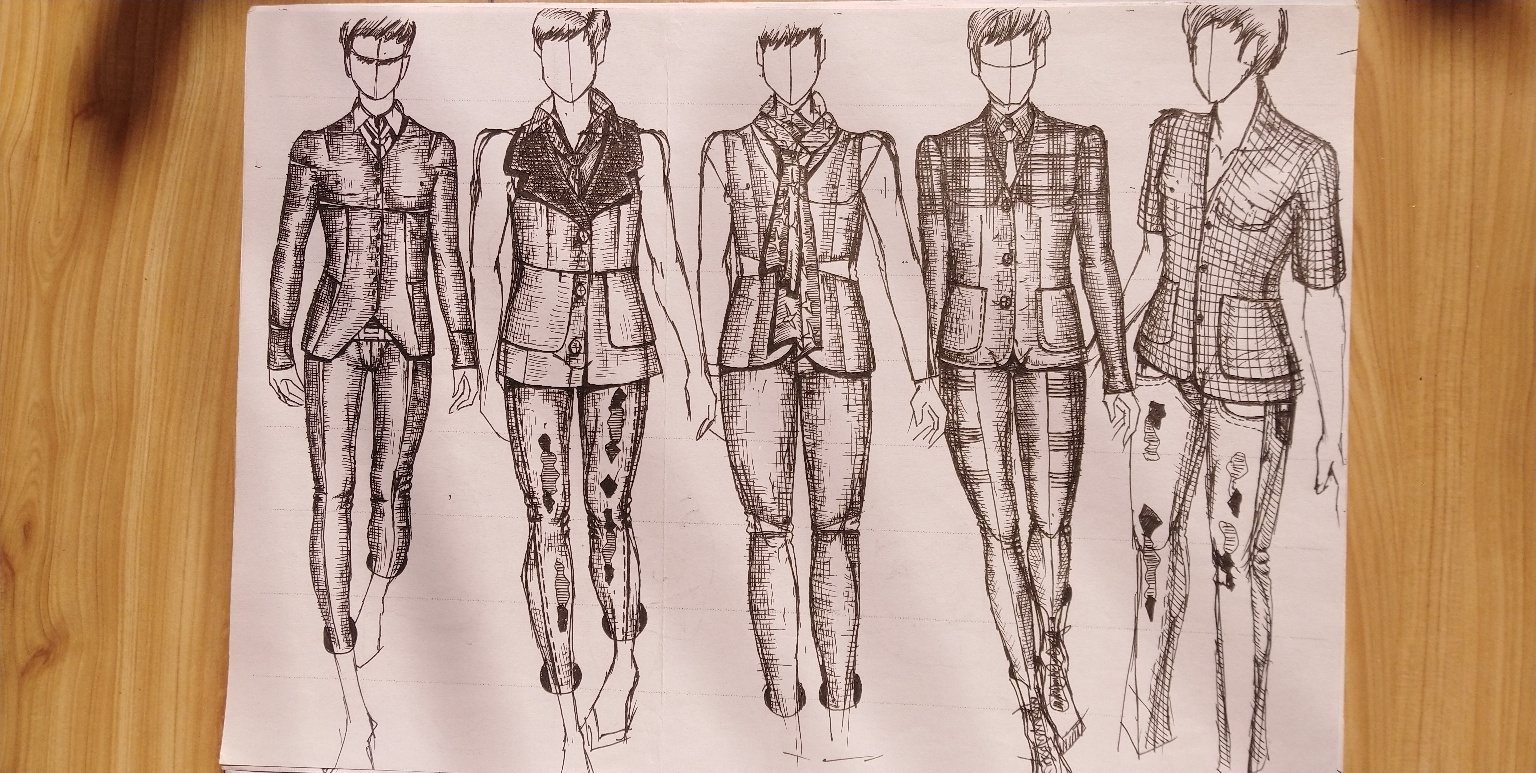 男装设计-服装画/服装设计手稿 - 穿针引线服装论坛