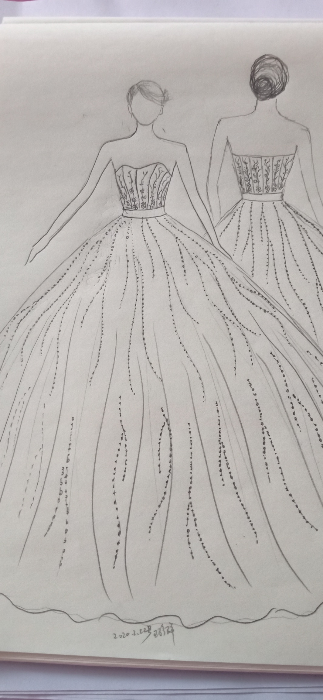 婚纱礼服-服装画/服装设计手稿 穿针引线服装论坛