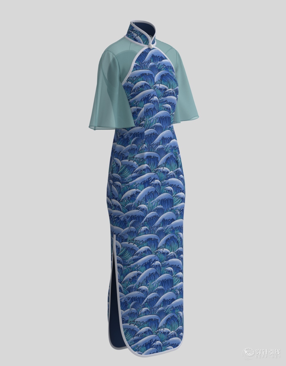 原创服装3d设计图一个旗袍版到底可以有多少种花样