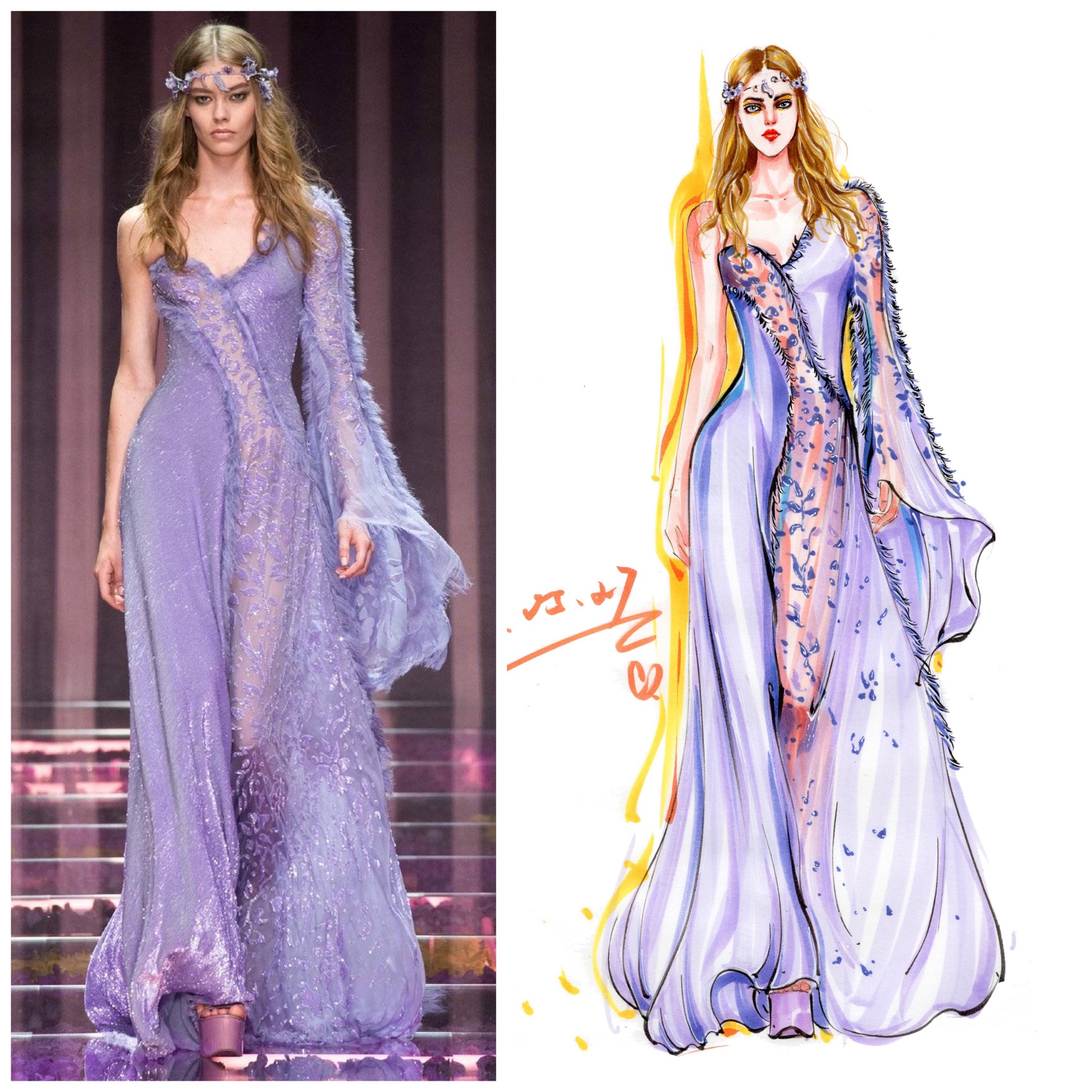 马克笔时装画～绘画步骤-服装画/服装设计手稿 - 穿针引线服装论坛