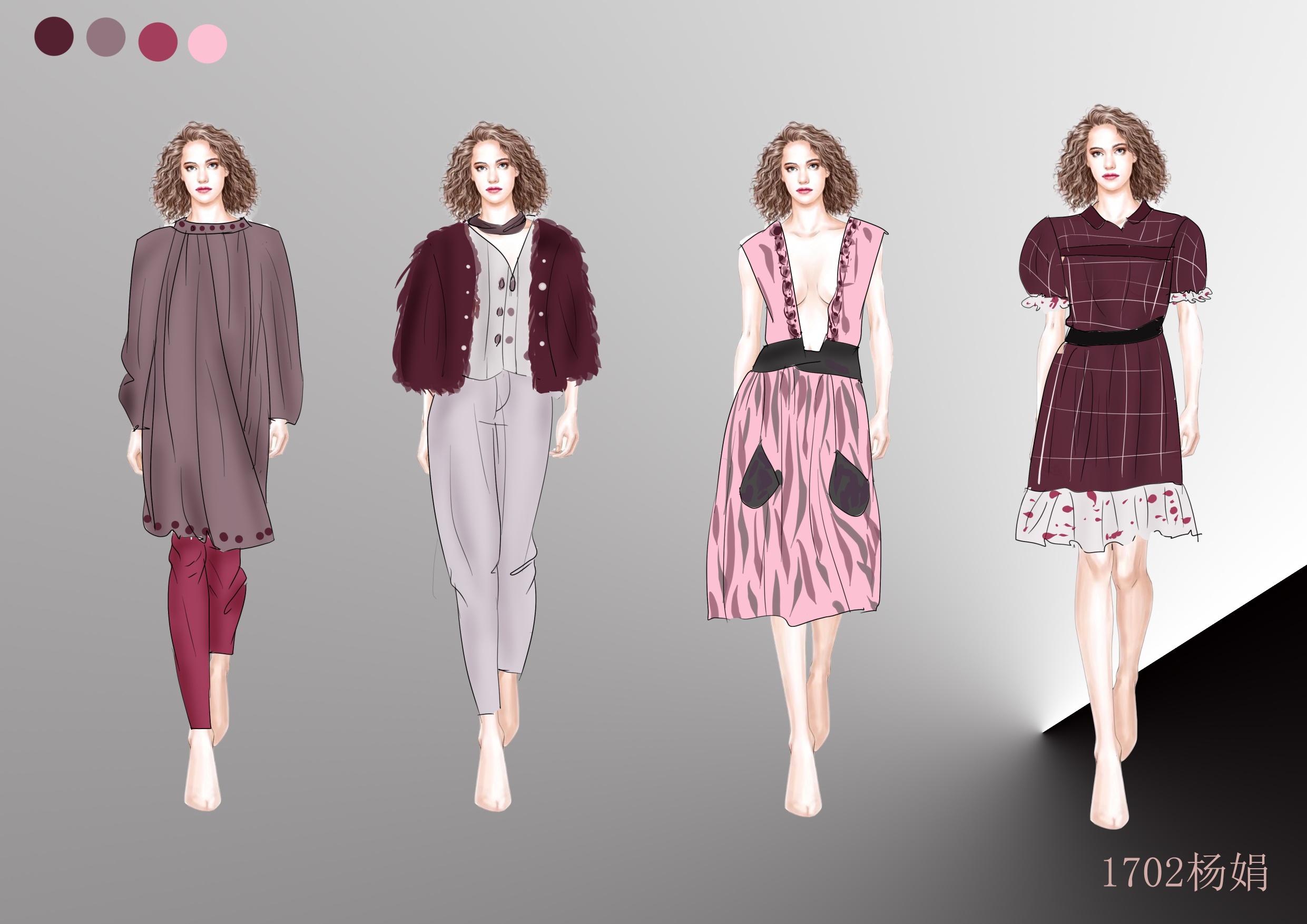 配色-服装画/服装设计手稿 - 穿针引线服装论坛