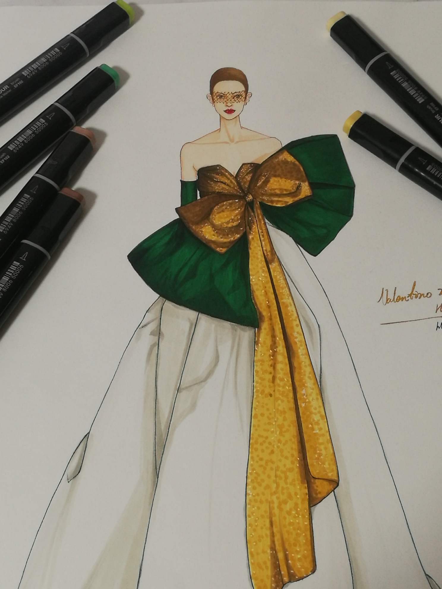 valentino-服装画/服装设计手稿 - 穿针引线服装论坛