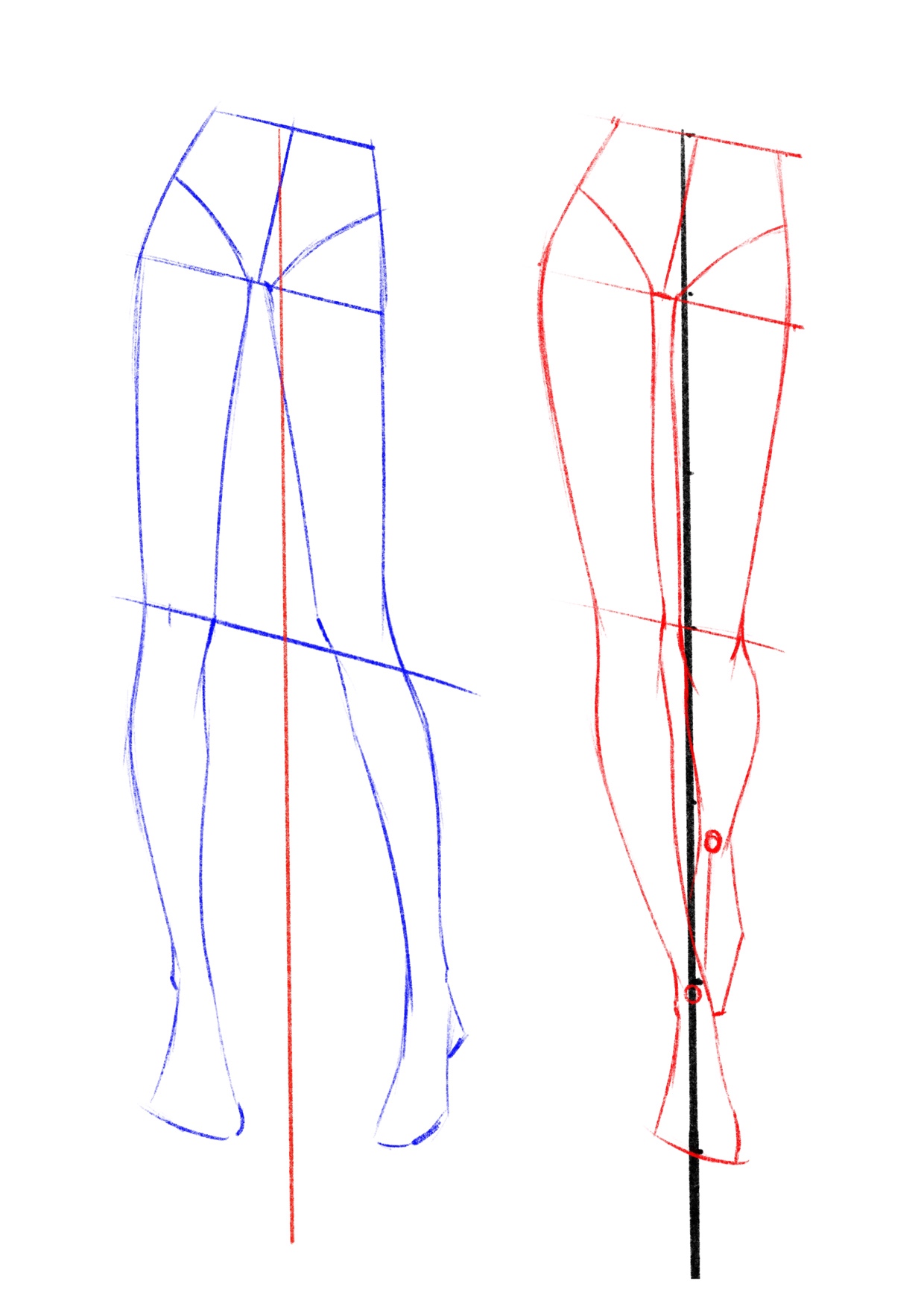 效果图服装设计手绘人体基础比例动态