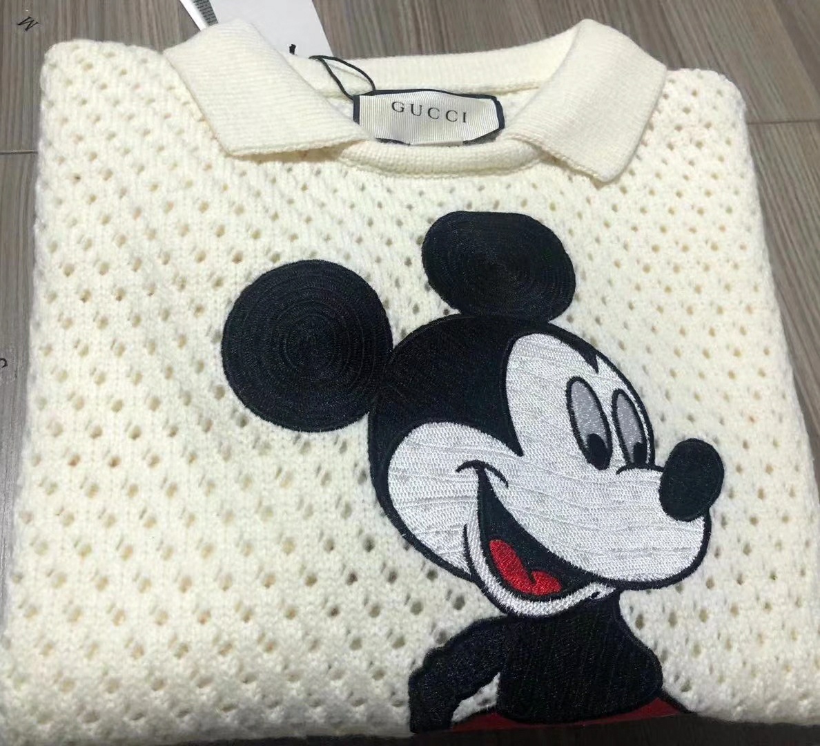 爆款杨幂同款 米奇米老鼠刺绣 白色套头羊毛毛衣 xs. s. m. 现货发