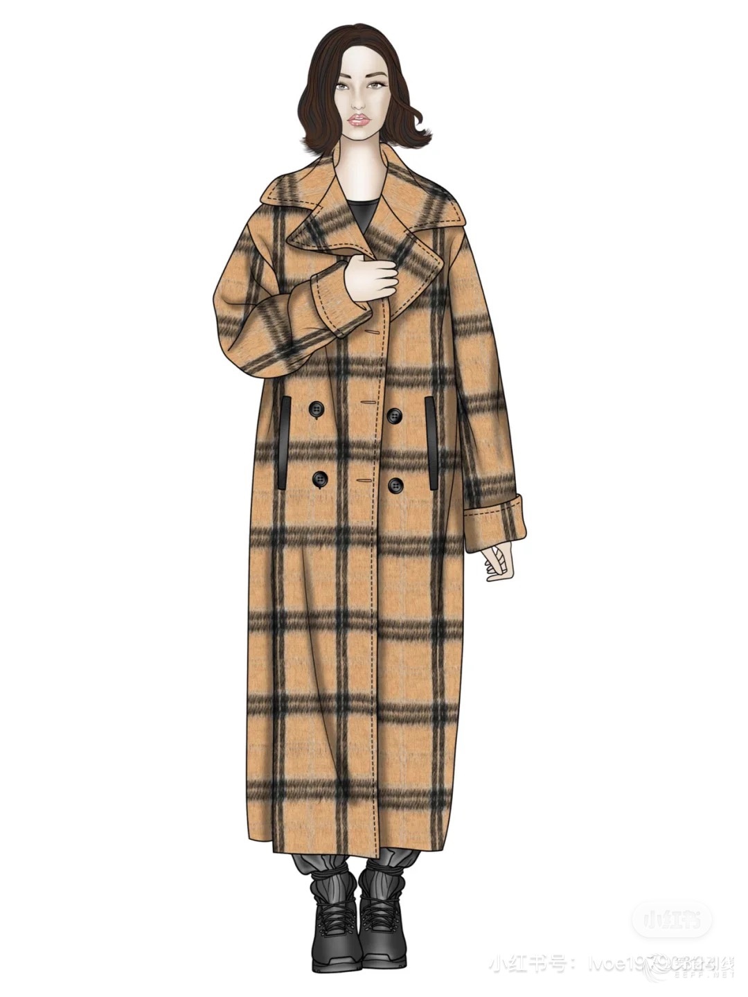 服装,配饰款式图和面料-矢量素材下载 - 穿针引线服装论坛