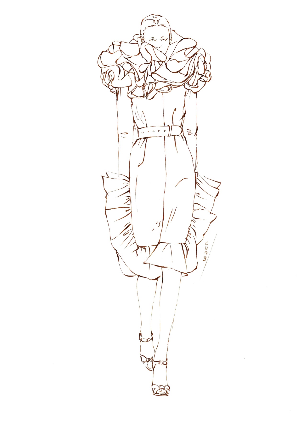 【锦熙服装画】一组休闲男装线稿-服装画/服装设计手稿 - 穿针引线