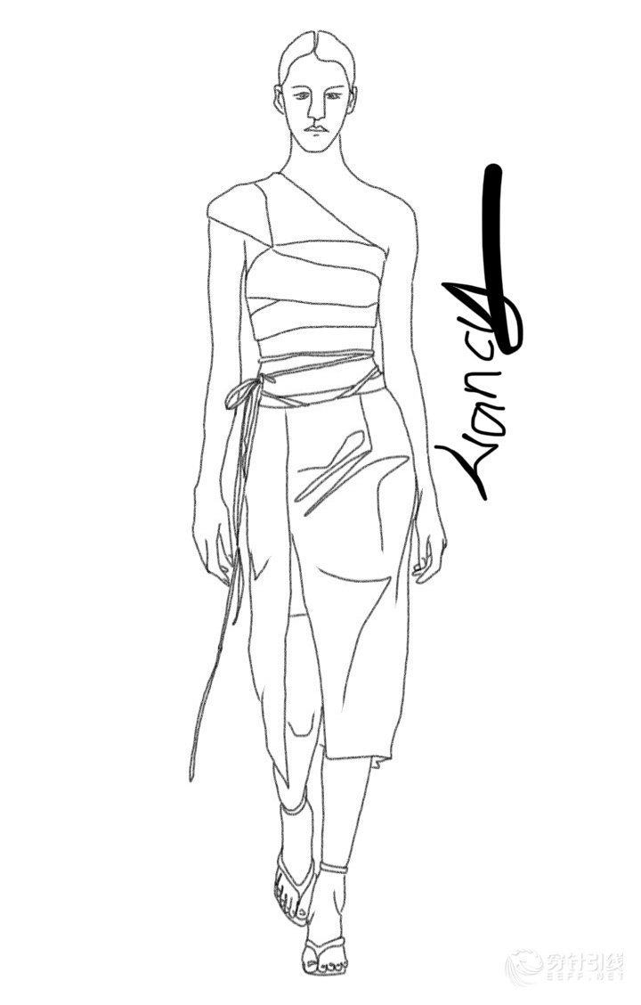 服装设计手绘线稿-服装画/服装设计手稿 - 穿针引线服装论坛