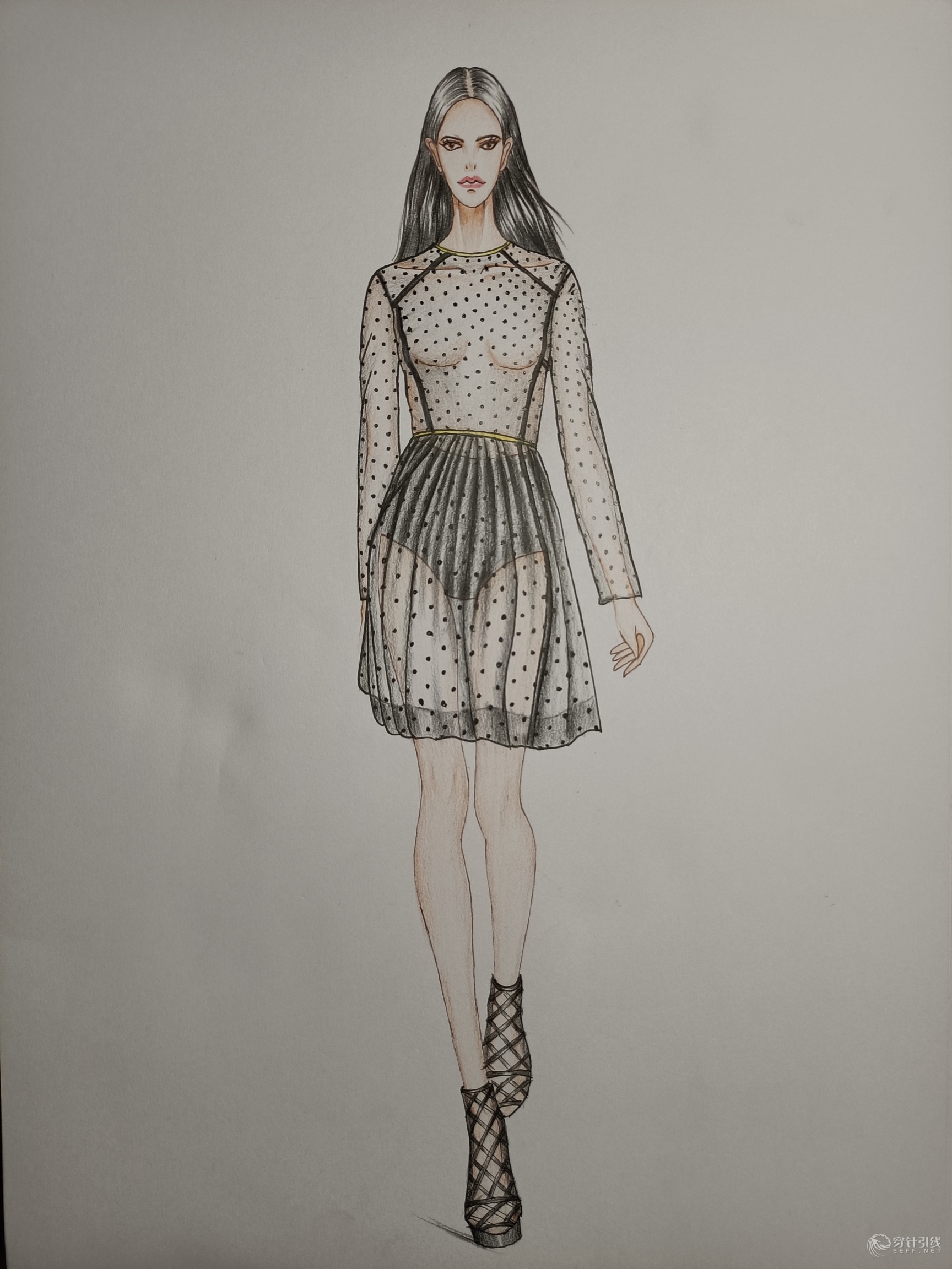 服装手绘图-服装画/服装设计手稿 - 穿针引线服装论坛