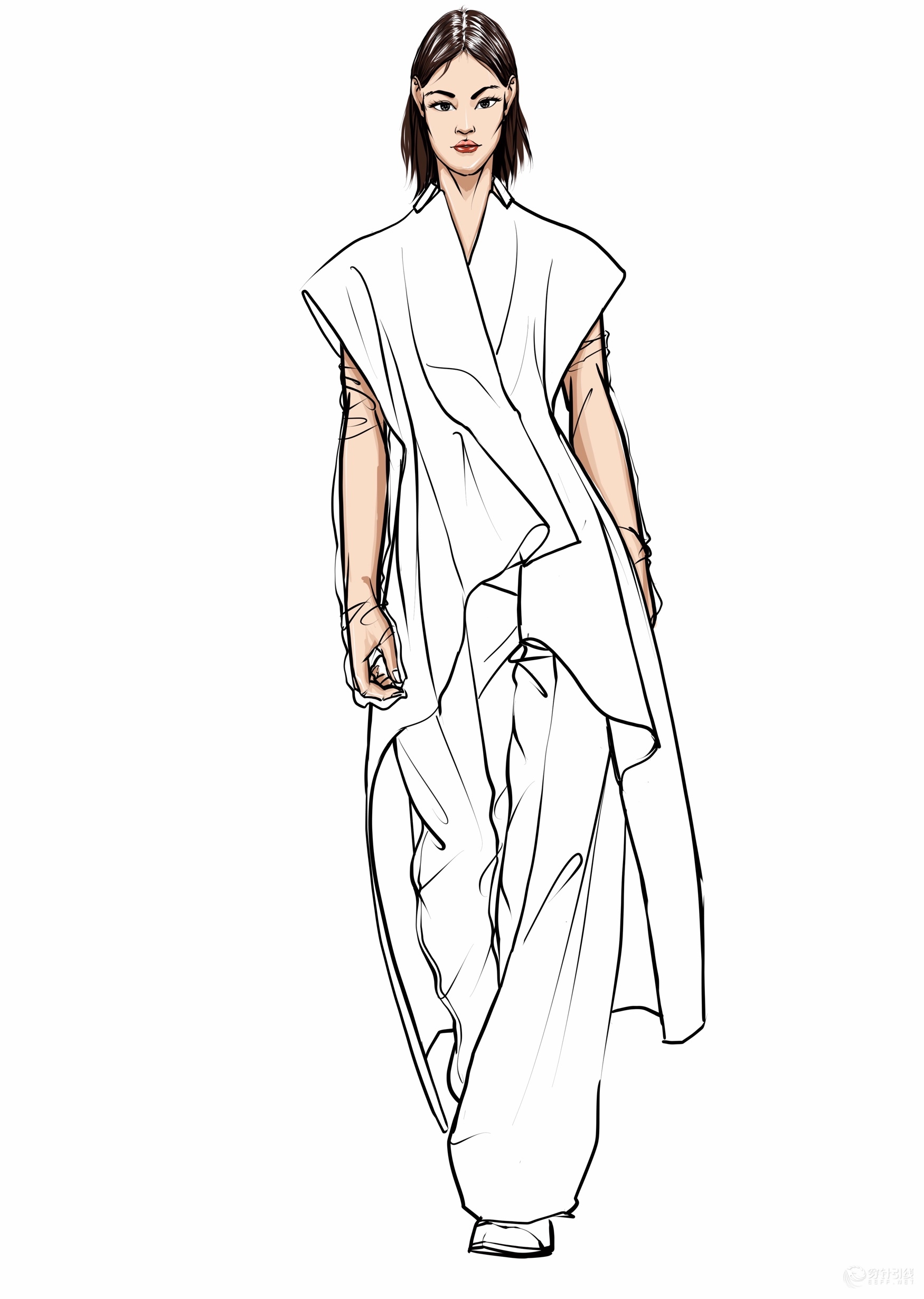 时装画效果图-服装画/服装设计手稿 - 穿针引线服装论坛