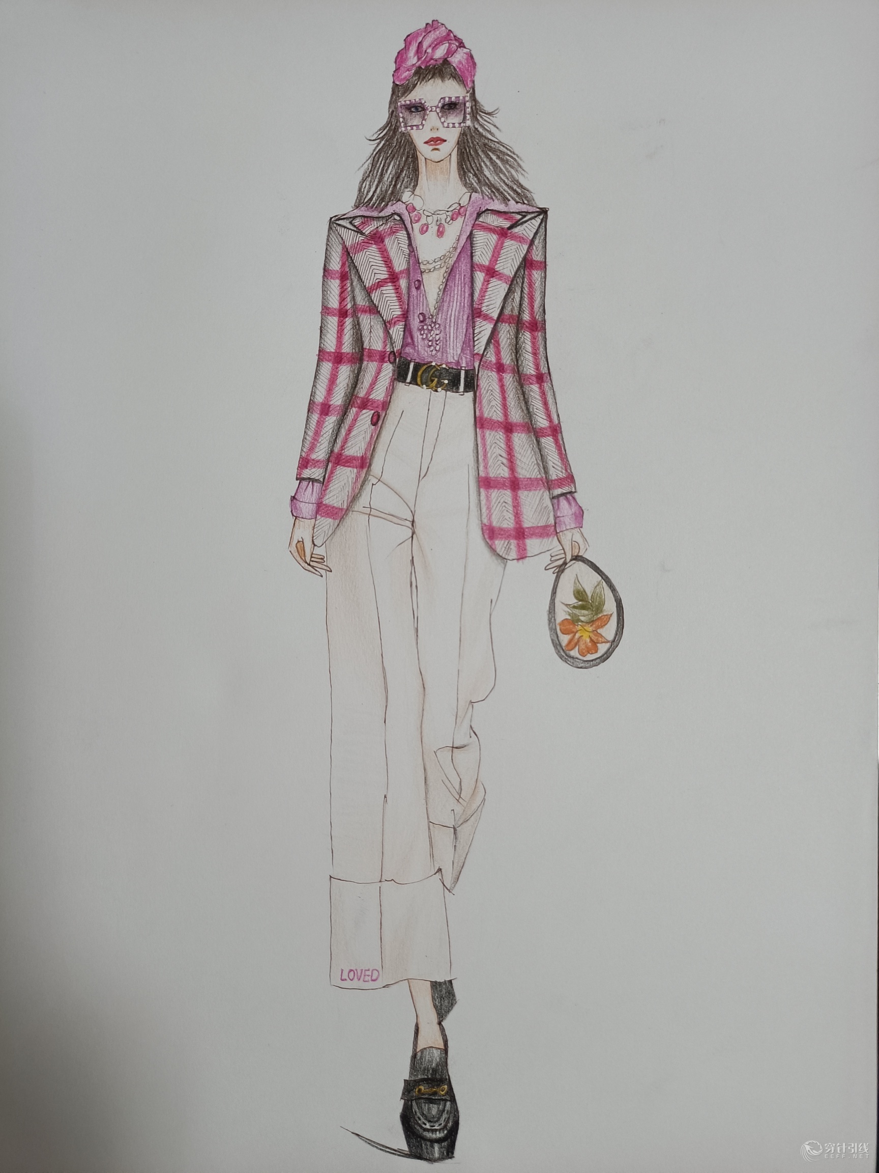 服装手绘起稿,勾线,上色-服装画/服装设计手稿 - 穿针引线服装论坛