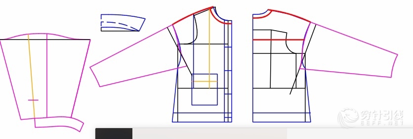 打了一个牛仔外套的版型有点问题 请各位大神指教!