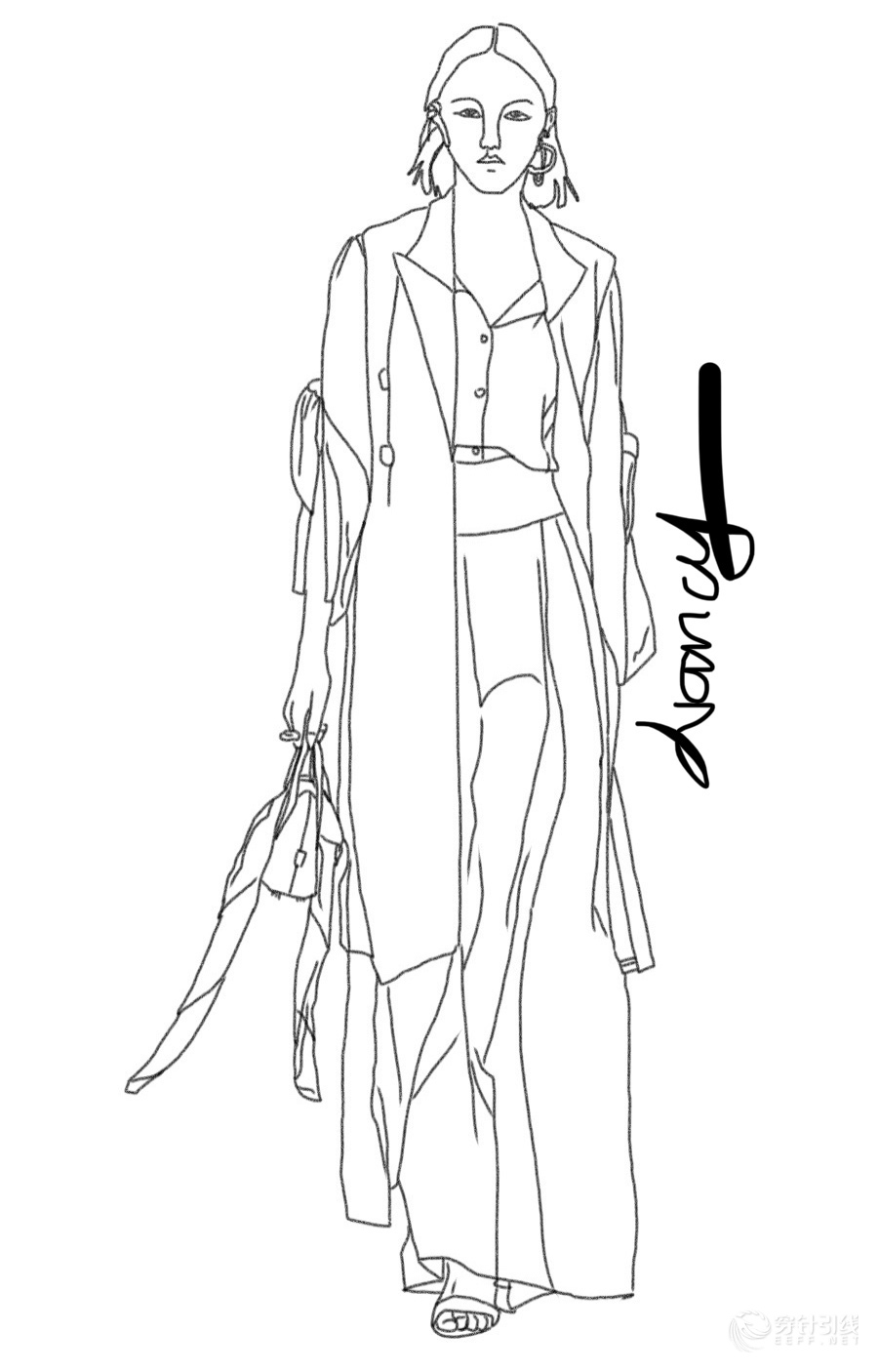 服装设计手绘线稿