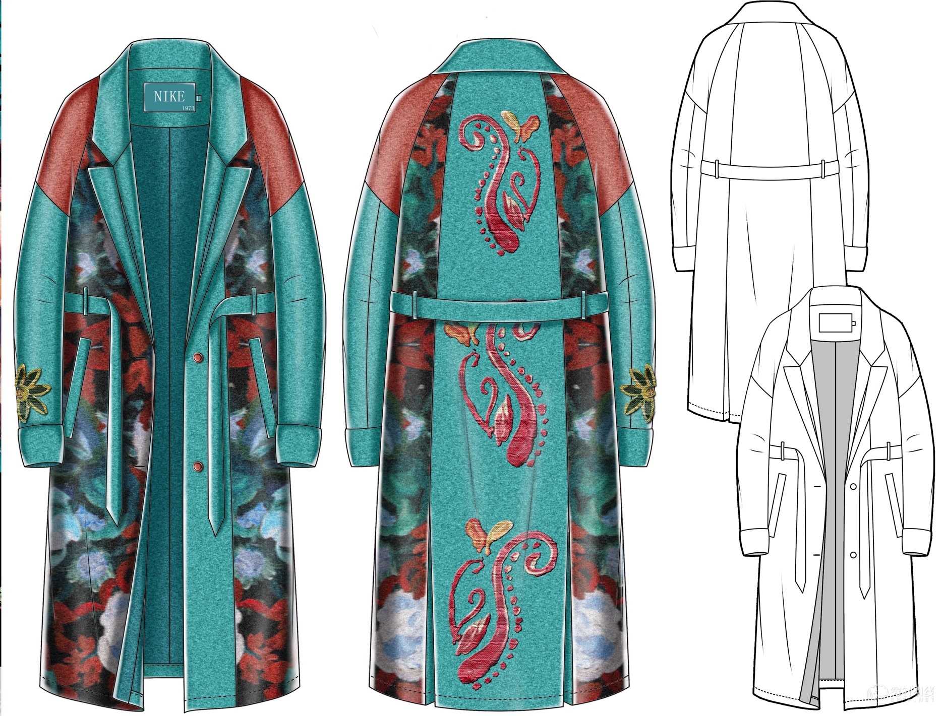 款式效果图分享-服装画/服装设计手稿 - 穿针引线服装论坛