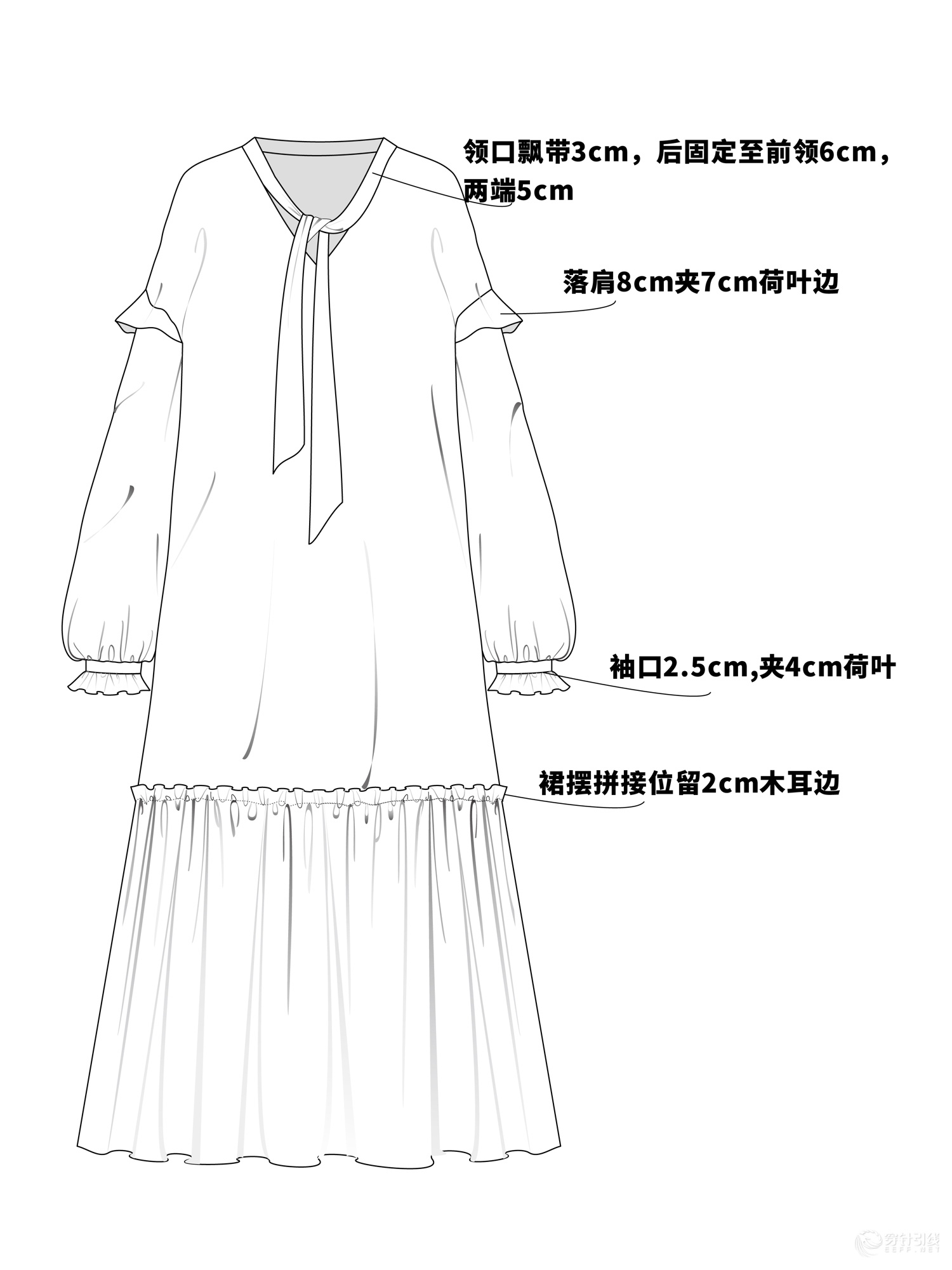 款式图女装连衣裙款式图分享