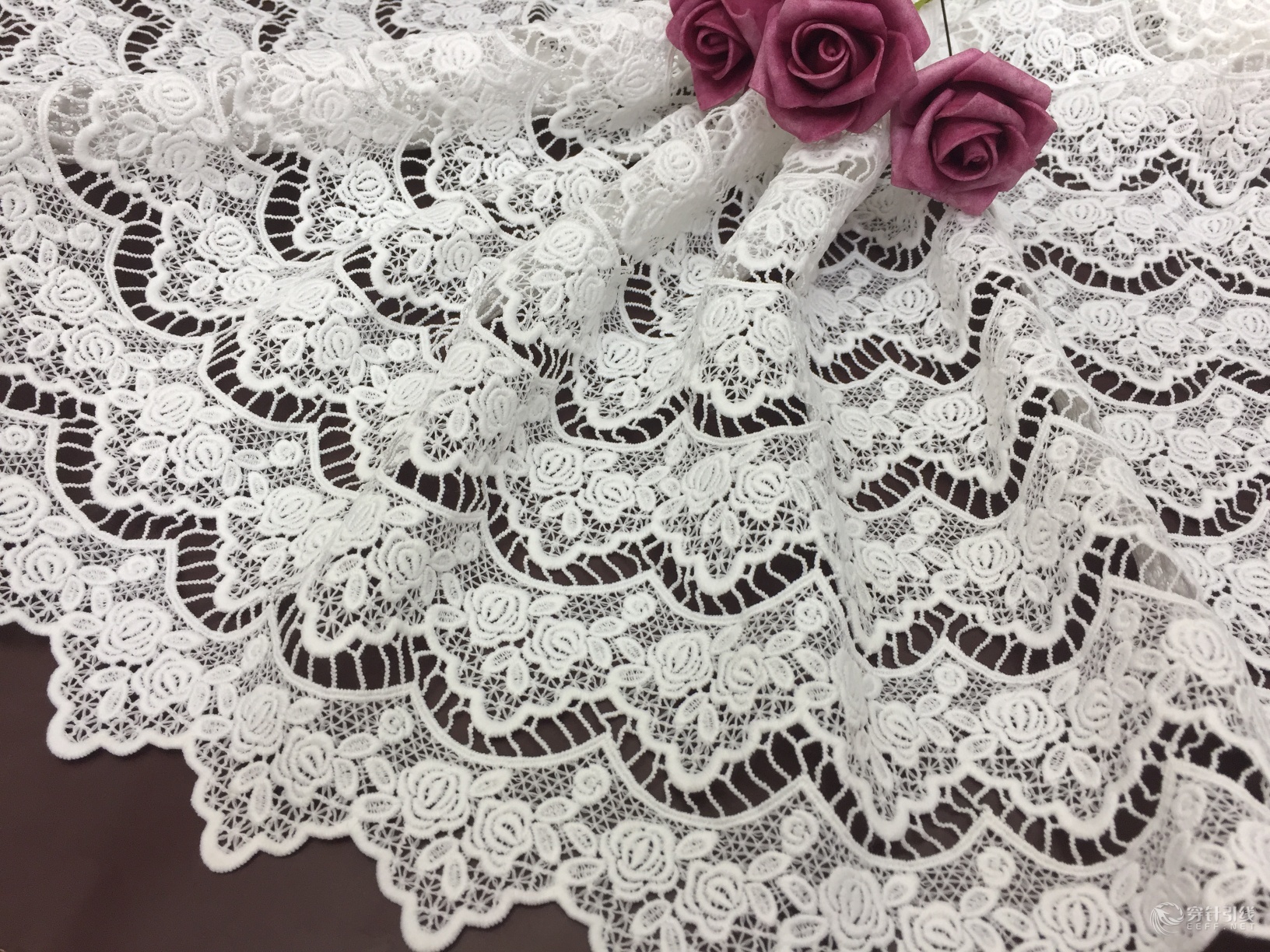 网布刺绣绣花花边女装婚纱礼服面料