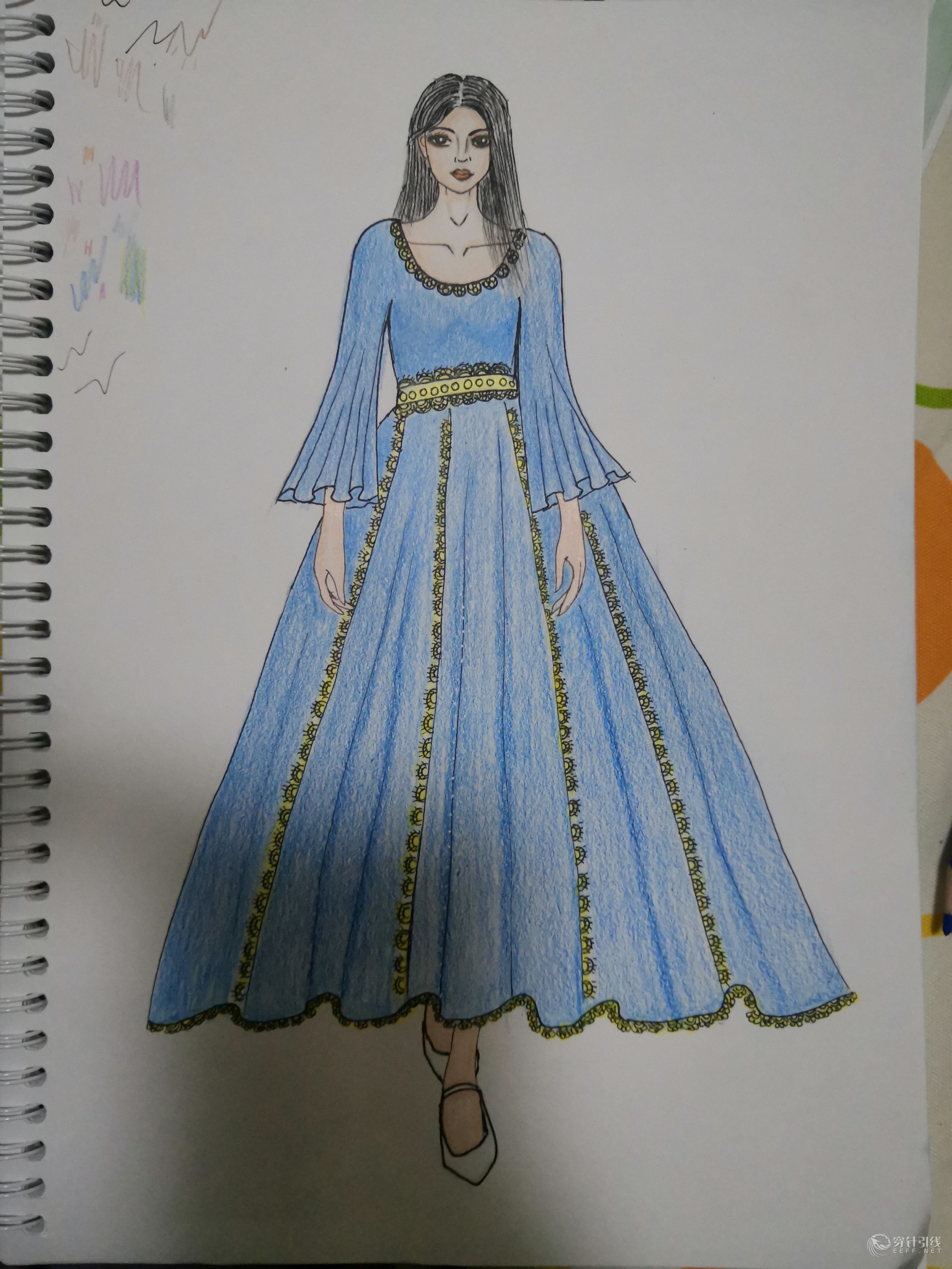 初学者练笔-服装画/服装设计手稿 - 穿针引线服装论坛