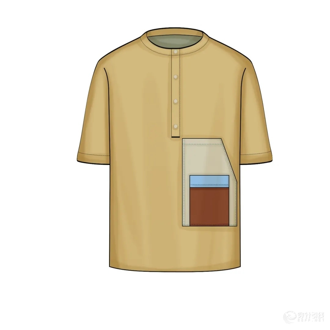 款式图男士polo衫服装款式图素材